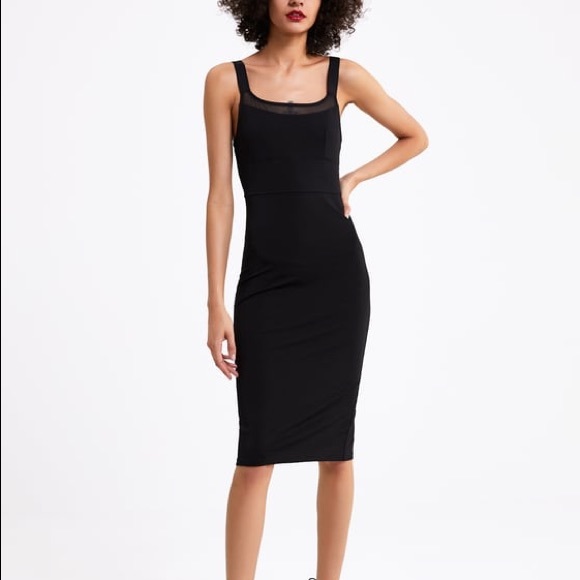 all black fitted dress